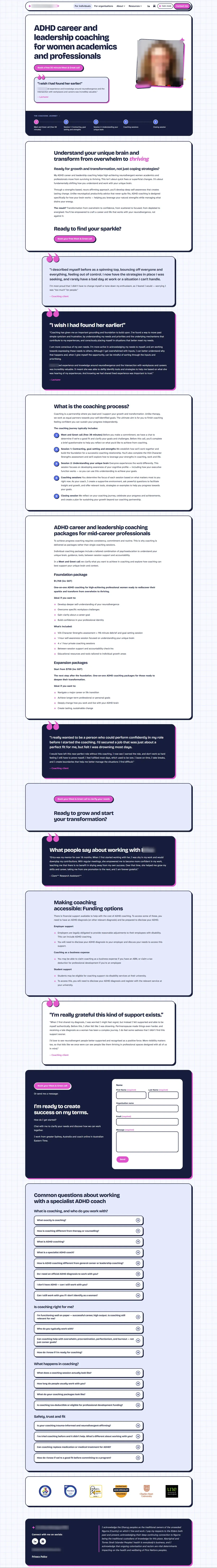 The redesigned homepage, full length