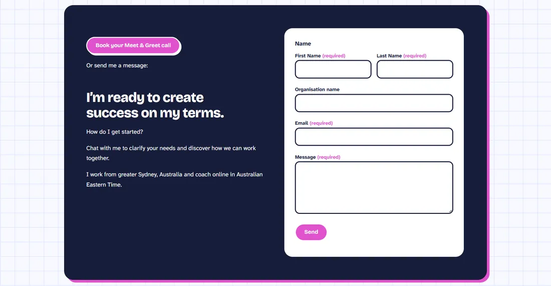 Contact form, after: the redesign
